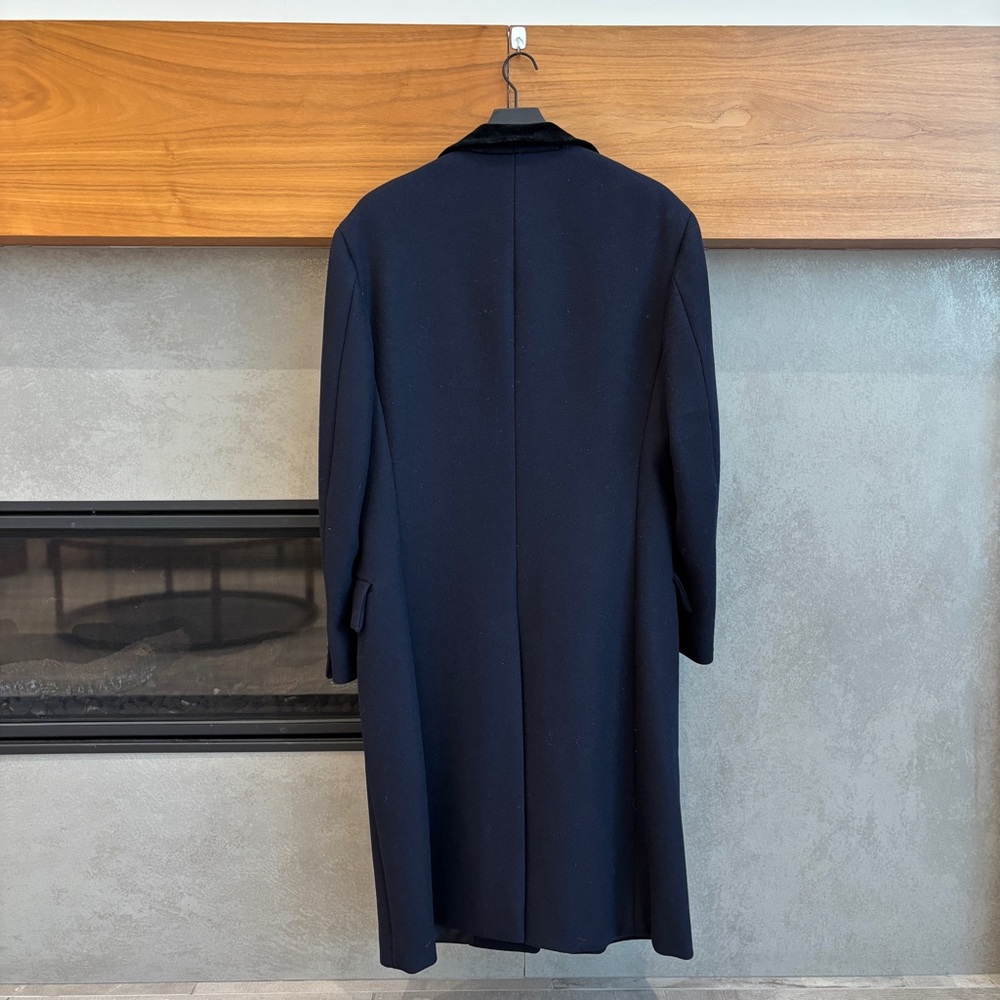 Vintage Polo By Ralph Lauren Men’s Wool Coat with velvet collar, Size L - Picture 12 of 16
